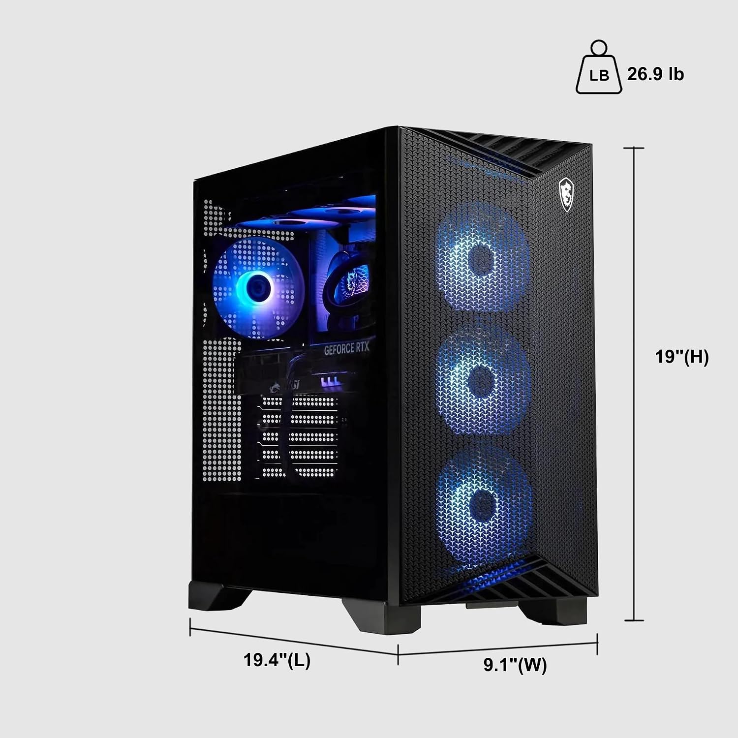 msi Aegis R2 14th Gaming Desktop Intel 10-core i5-14400F 32GB RAM 2TB SSD GeForce RTX 5050 (Up to 421 Tops) ARGB Fan Air Cooling WiFi6E 80+ Gold PSU DisplayPort Win11 ICP Hub