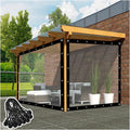 ++ Weather Resistant Pergola Side Curtains for Gazebo, Clear Tarp with Metal Grommet, Tarpaulin Cover Waterproof UV Tear and Resistant for Outdoor, Garden, Pavilion Color : Clear, Size : 10x