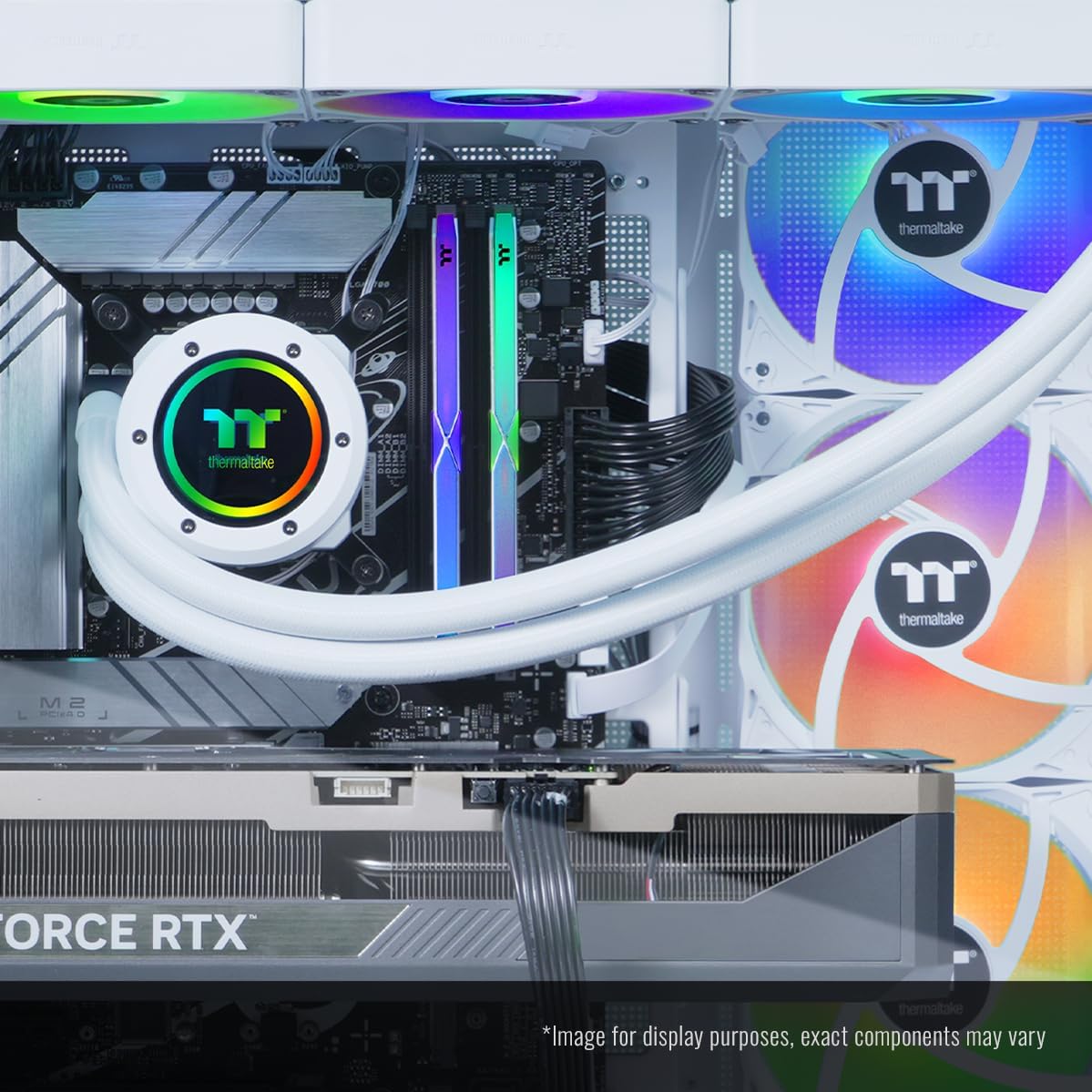 Thermaltake LCGS View 9870S-380 Gaming Desktop (AMD Ryzen™ 7 9800X3D, ToughRam 32GB DDR5 6000MT/s RGB Memory, NVIDIA® GeForce RTX™ 5070, 2TB NVMe M.2, WiFi, Windows 11) V38S-B850-570-LCS