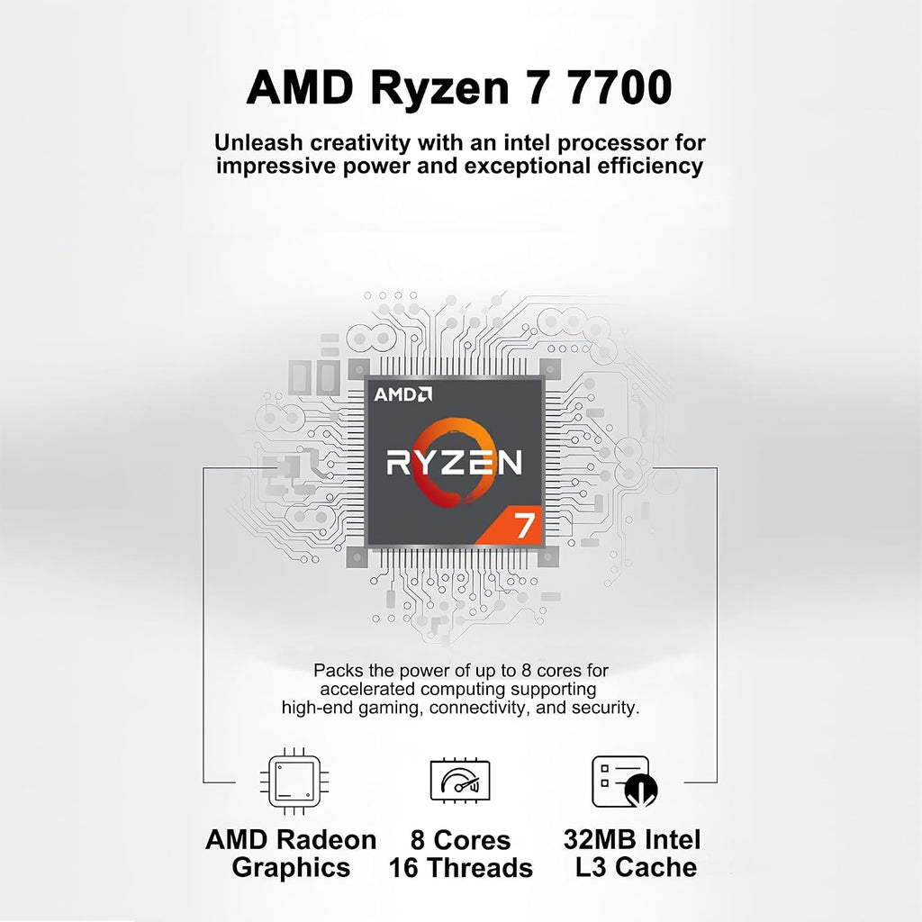 acer Nitro 60 Gaming Desktop Computer AMD Octa-core Ryzen 7 7700 (>i9-13900H) 32GB DDR5 2TB SSD GeForce RTX 5070 12GB GDDR7 DLSS4 (Up to 988 AI Tops) 850W 80+ Gold PSU Type-C Win11Pro ICP Hub