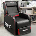 BOSSIN Gaming Recliner Chair for Adults 400lbs Racing Style Sofa Big and Tall PU Leather Recliner Seating, Modern Ergonomic Lounge Comfortable Home Movie Theater for Living Room(Red)