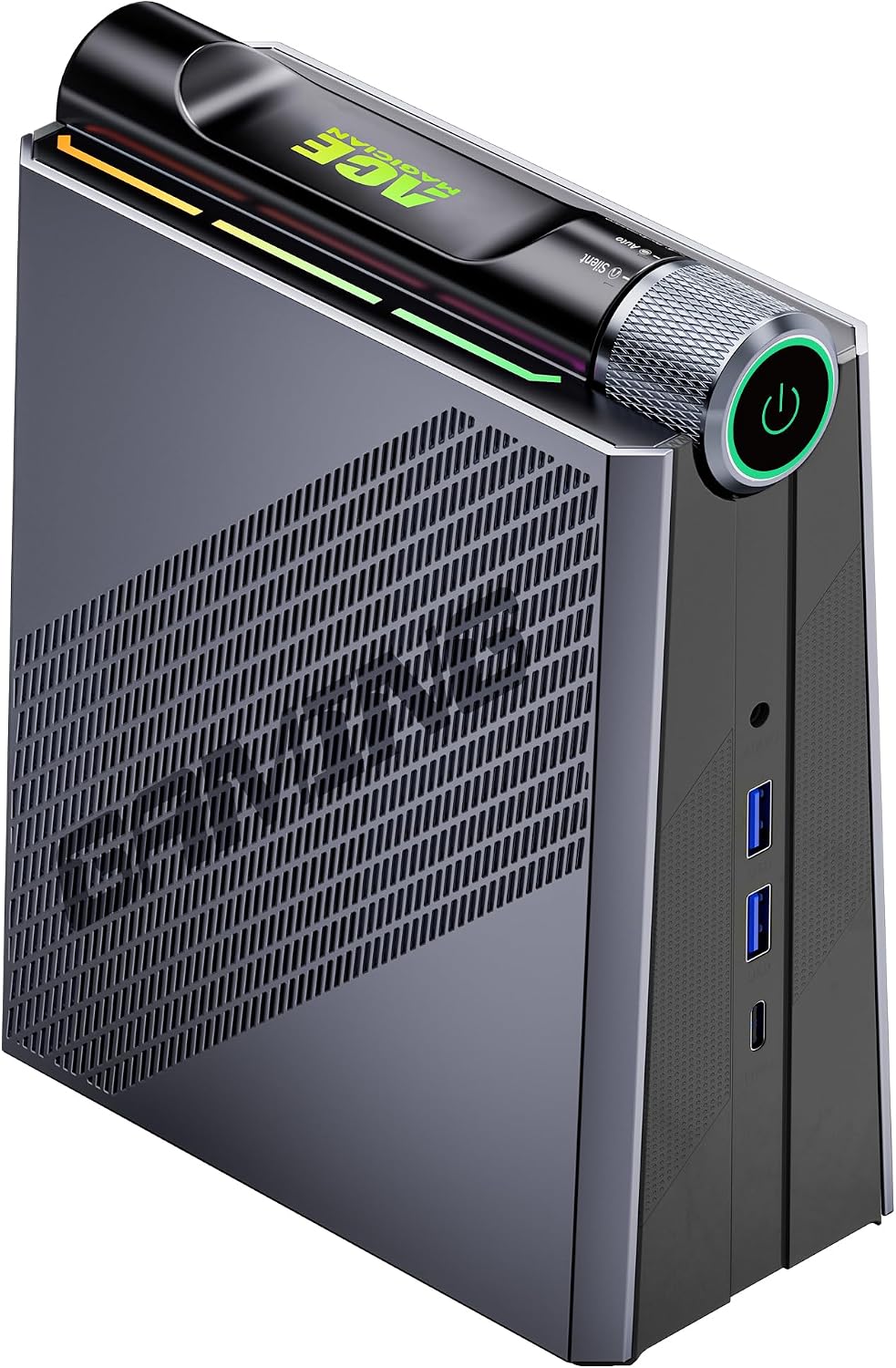 ACEMAGICIAN S3A Mini PC, AMD Ryzen 7 8745HS(up to 4.9 GHz), 32GB DDR5 1TB NVME SSD Mini Tower PC, AMD Radeon 780M Mini Desktop Computer Support BT5.2/RGB Lights/HDMI/Type-C/Wifi6