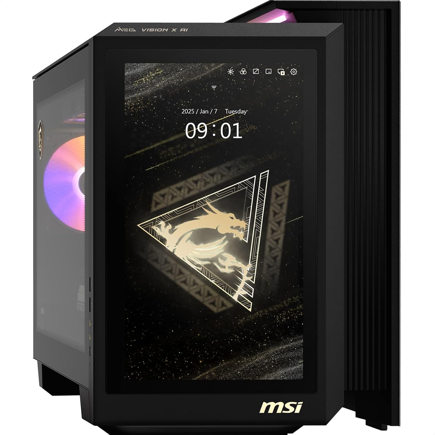 [2025] MSI MEG Vision X AI 2NVZ9-045US (Intel Core Ultra 9 285K, 192GB DDR5 RAM, 2X 2TB NVMe SSD, NVIDIA GeForce RTX 5090, Windows 11 Pro) Gaming Desktop PC
