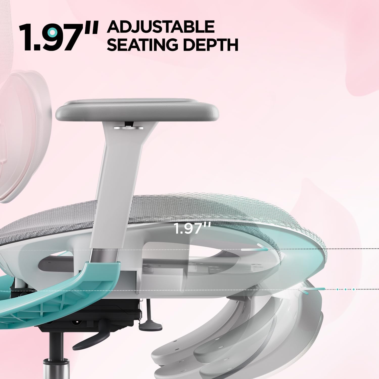 Hbada E3 Pro Ergonomic Office Chair, Big and Tall Office Chair - with 3-Zone Dynamic Lumbar Support, 4D Adjustable Headrest, 4D Adjustable Armrests, Swivel, Pink