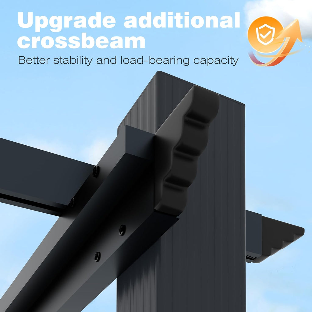 VEIKOU 12'x16' Pergola, Outdoor Pergola with Thicker Aluminum Frame, Adjustable Canopy, Heavy-Duty Pergolas and Gazebos for Garden Porch Pavilion Grill Gazebo Modern Yard, Grey
