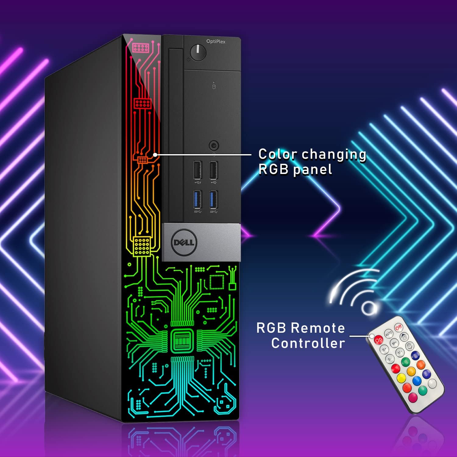 Dell OptiPlex 3060 SFF RGB Gaming Desktop, Intel Core i5-8500, 16GB RAM, 512GB NVMe, 1TB HDD, 22-inch HDMI Monitor, GeForce GT 1030 2GB GDDR5, Windows 11 Pro
