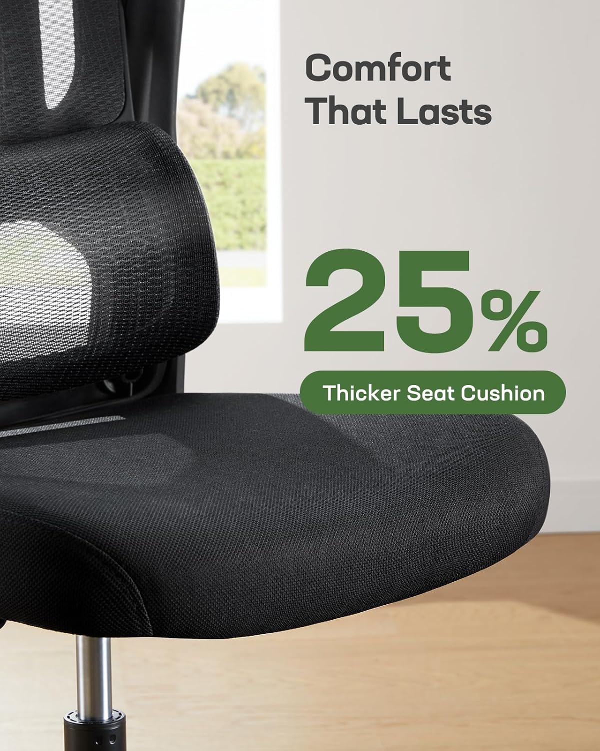 Marsail Office Chair Ergonomic-Desk Chair: High Back Mesh Office Chair with Lumbar Support,Flip-Up Armrests&2D Headrest,Gaming Chair with Rocking Tilt, Swivel Computer Task Chair for Long Hours