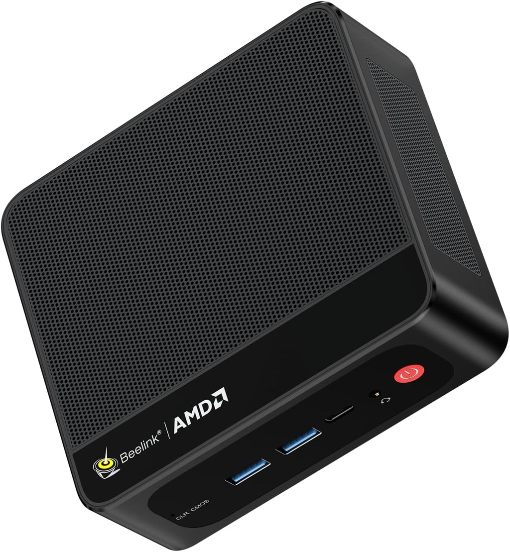Beelink SER5 Pro Mini PC, AMD Ryzen 5 5625U(Up to 4.3GHz) 6C/12T, Mini Desktop Computer 16GB DDR4 RAM 500GB NVMe SSD, Small Gaming PC 4K@60Hz Output/BT5.2/WiFi 6 for Gaming/Office/Home