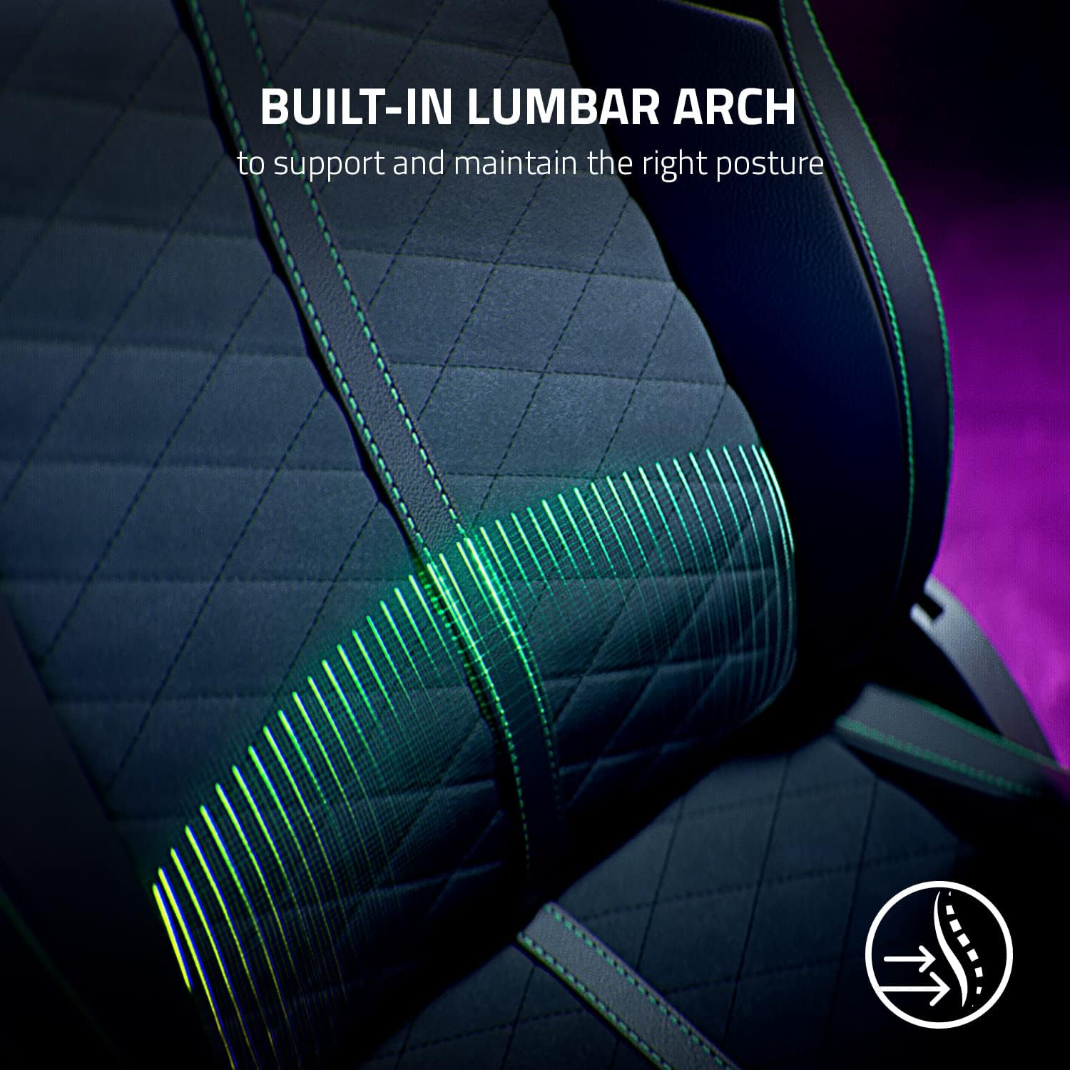 Razer Enki X Essential Gaming Chair + Freyja HD Haptic Gaming Chair Cushion: All-Day Comfort - Built-in Lumbar Arch - Optimized Cushion Density - Dual-Textured, Eco-Friendly Synthetic Leather