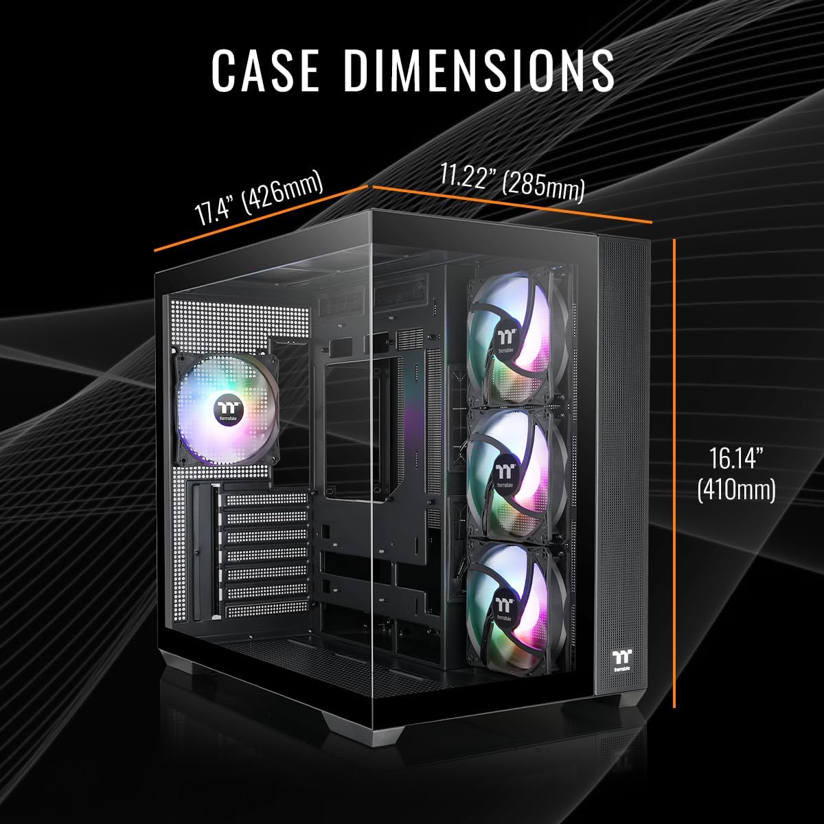 Thermaltake LCGS View 9880-380 Gaming Desktop (AMD Ryzen™ 7 9800X3D, ToughRam 32GB DDR5 6400MT/s RGB Memory, NVIDIA® GeForce RTX™ 5080, 1TB NVMe M.2, WiFi, Windows 11) V38B-B850-580-LCS