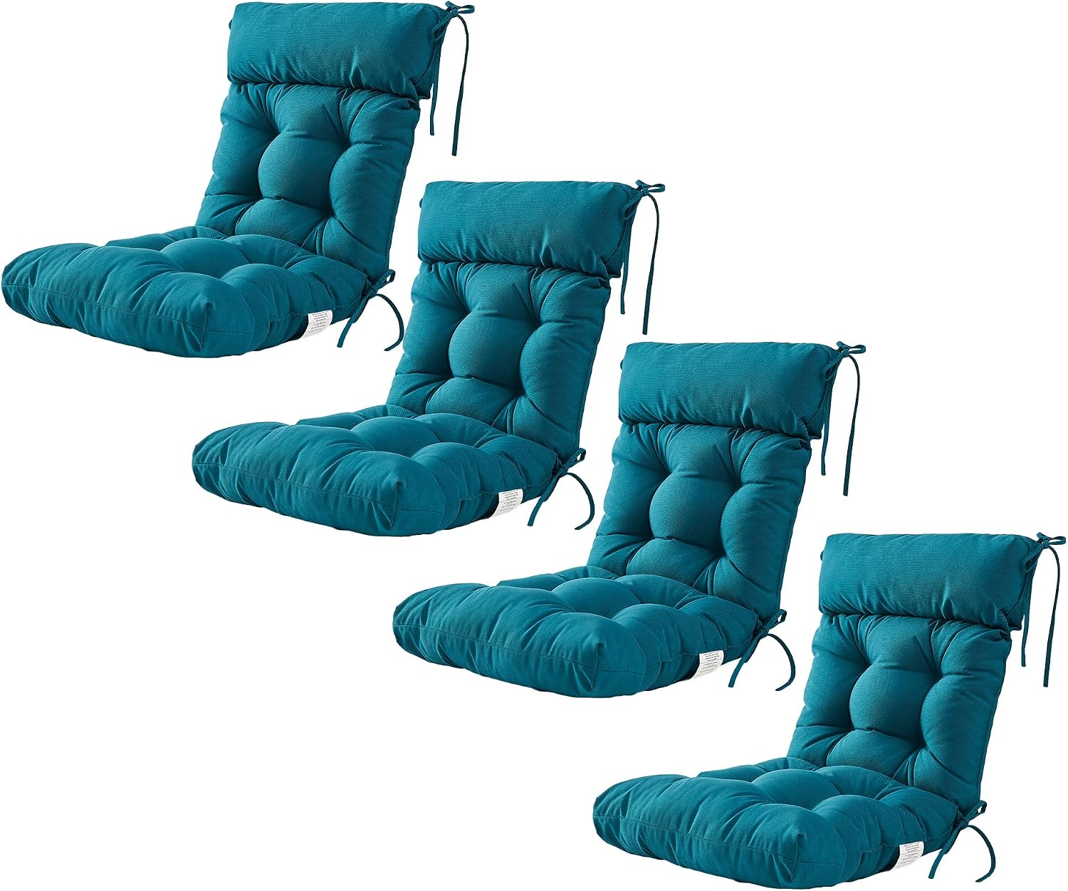 ARTPLAN Patio Chair Cushion,Tufted Adirondack Outdoor Chair Cushion,Wicker High Back Outdoor Seat Cushion,Set of 4,21'X21'X4' (4 Pack)