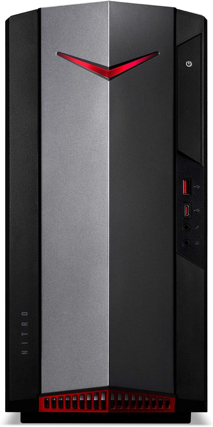 Acer Nitro 50 N50-640-UA91 Gaming Desktop | 12th Gen Intel Core i5-12400F 6-Core Processor | NVIDIA GeForce GTX 1650 | 8GB 3200MHz DDR4 | 512GB NVMe M.2 SSD | Intel Wi-Fi 6E AX211 | Windows 11 Home