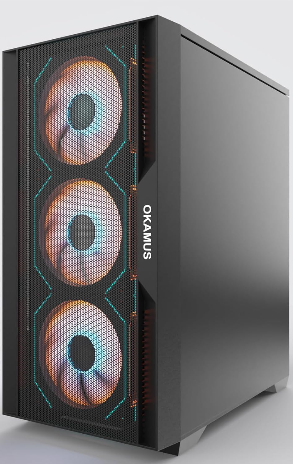 Gaming PC, i7 CPU Up to 4.0GHz, RX 590 2304 SP 8GB DDR5 Graphics Card, 512 GB M.2, 16 GB RAM Pre-Built Computer, ARGB Fans x 4, Win 11 Home，WiFi 6 + BT 5.3, 550W PSU (RX 590+512GB+16GB)