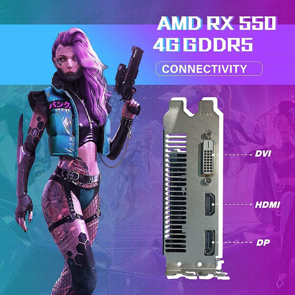 HP RGB Gaming Desktop Computer, Intel Quad Core I5-6500 up to 3.6G, Radeon RX 550 4G, 16GB DDR4, 1TB SSD, RGB Keyboard & Mouse, 600M WiFi & BT 5.0, Windows 11 (Renewed)