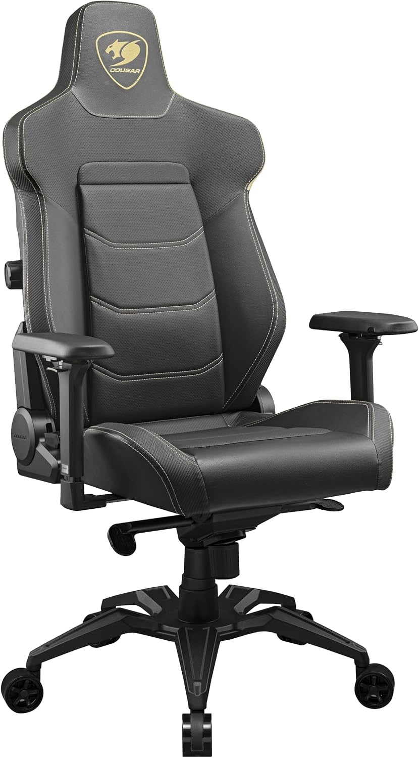COUGAR Armor Evo Gaming Chair with Breathable Premium PVC Leather, Integrated 4-Way Lumbar Support and Magnetic Neck Pillow Foam (Royal)