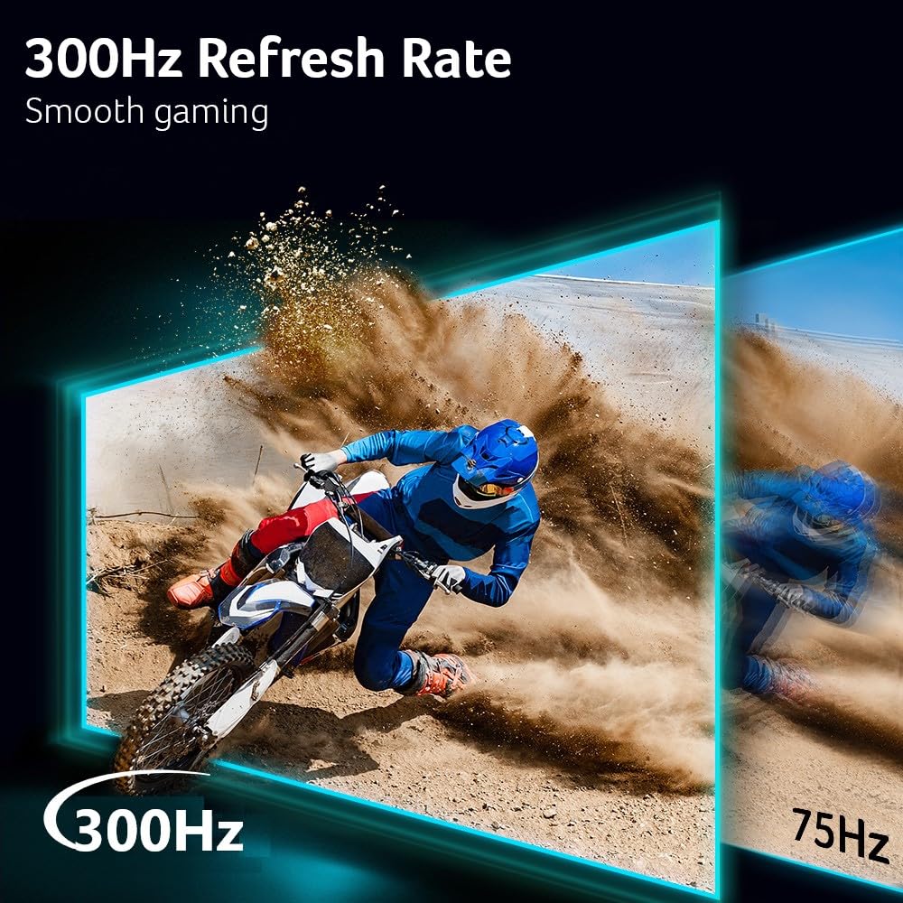 acer Nitro 27' WQHD 2560x1440 IPS PC Gaming AMD FreeSync Premium | 300Hz | Up to 0.5ms | 99% sRGB | DisplayHDR 400 | ErgoStand | VESA Mounting | 1 x DP 1.4 & 2 x HDMI 2.1 | XV272U F3bmiiprx