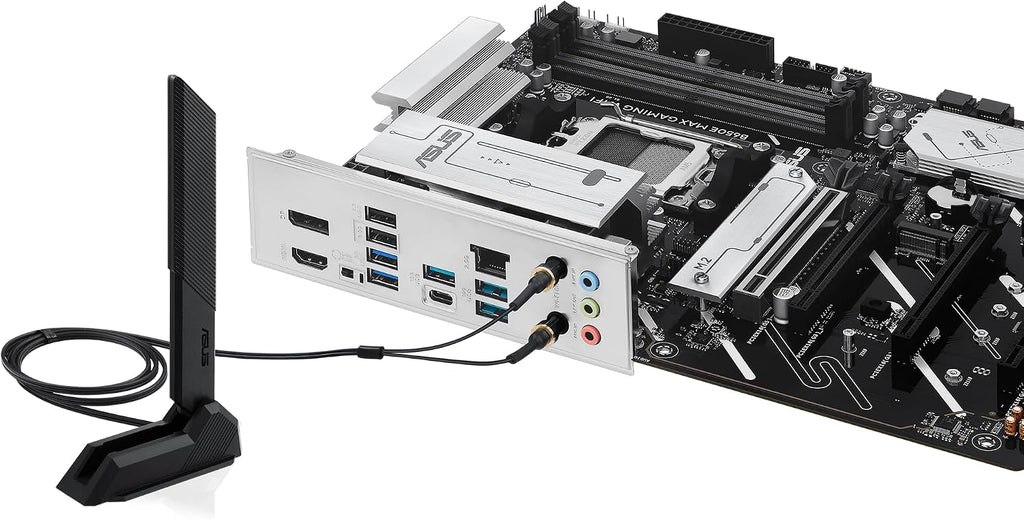 ASUS B650E MAX Gaming WiFi AMD B650 ATX Motherboard, DDR5, PCIe 5.0 Ready, 3X M.2 Slots, Wi-Fi 6E, Realtek 2.5Gb Ethernet, DisplayPort, HDMI™, USB 10Gbps Type-A & Type-C®, BIOS Flashback™, Aura Sync