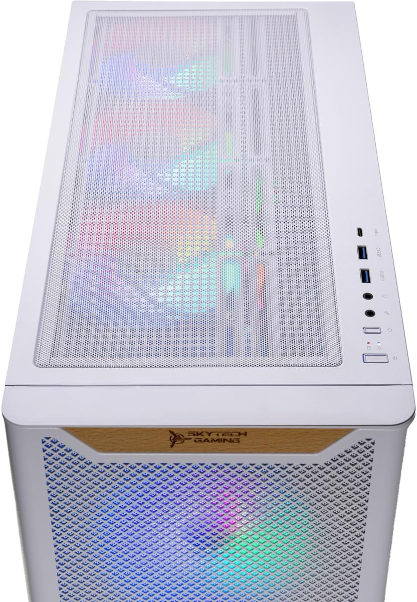 Skytech Gaming Chronos 3 Desktop PC, Ryzen 7 7700X 4.5 GHz (5.4GHz), NVIDIA RTX 5070 12GB, 1TB NVMe SSD, 32GB DDR5 RAM 5600 RGB, 850W Gold PSU, 360mm ARGB AIO, Wi-Fi, Win 11