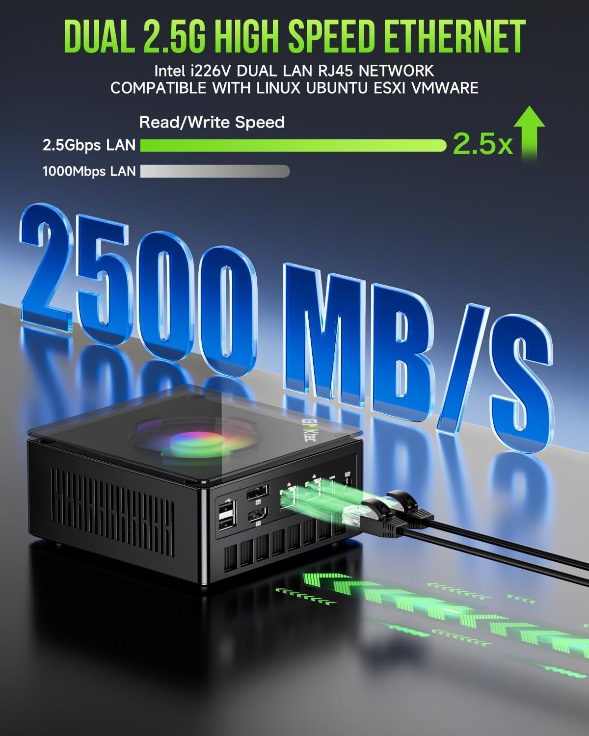 GMKtec K11 Gaming Mini PC, AMD Ryzen 9 8945HS(8C/16T, Up to 5.2GHz), 32GB DDR5 RAM 1TB Mini Desktop Computer, HDMI/Oculink/DisplayPort/USB4*2 HDMI 2.0