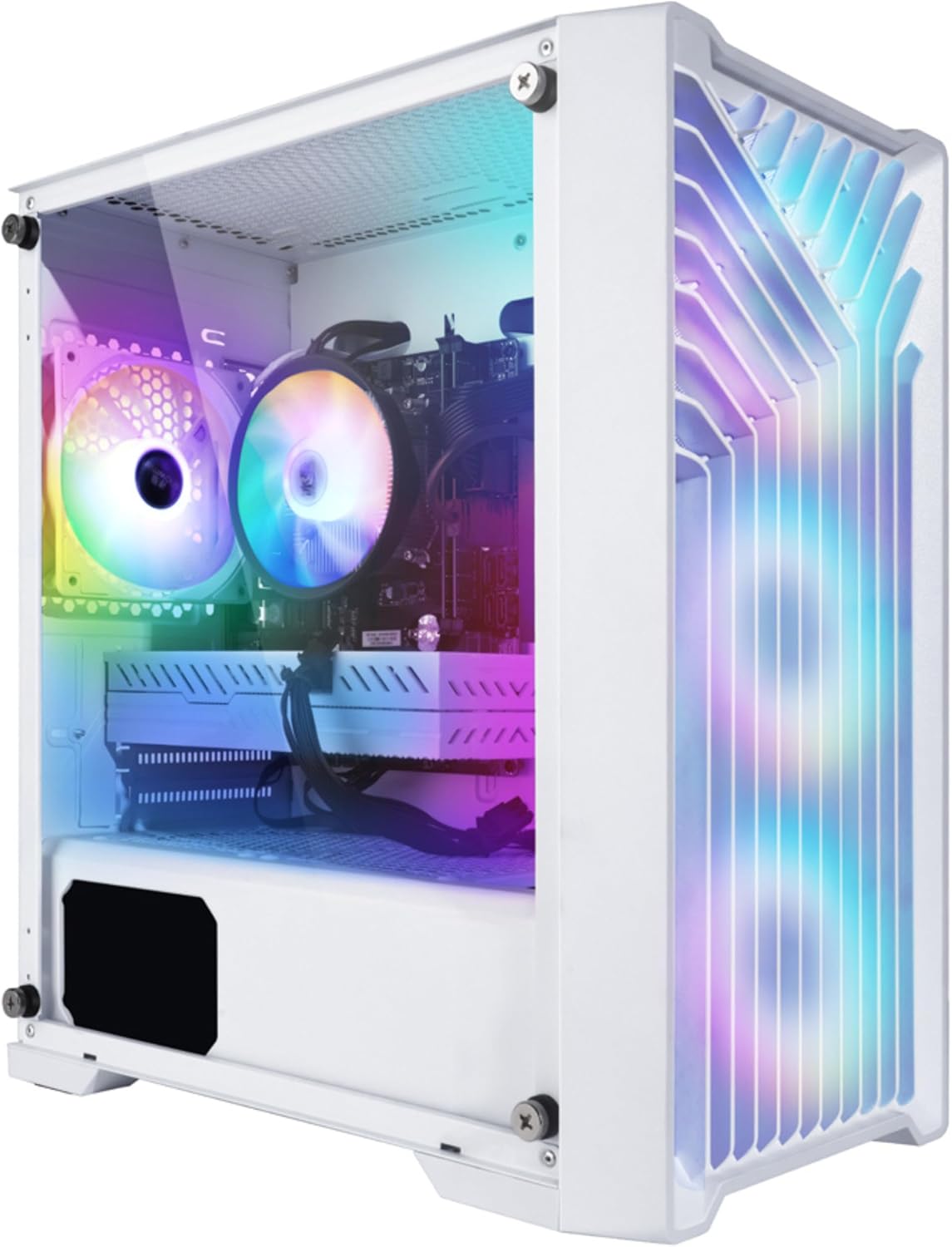 Gaming Desktop PC Computer, Intel Core i7 3.6 GHz up to 4.0 GHz,AMD Radeon RX 580 8G GDDR5,16GB RAM,1TB NVME SSD, Windows 11 Pro, WiFi, Bluetooth 5.0, VR Ready,RGB Fans x4