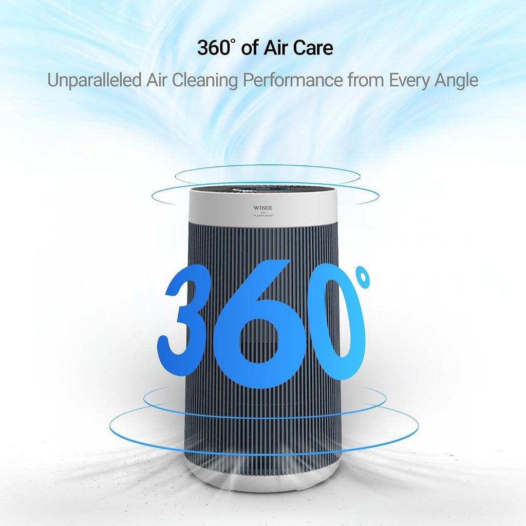 WINIX T830 Air Purifier for Home Extra Large Room Up to 1968 Ft² in 1 Hr With Smart Wi-Fi, Air Quality Monitor, True HEPA, Carbon Filter and Auto Mode, Captures Pet Allergies, Smoke, Dust
