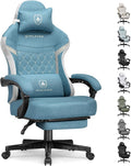 GTPLAYER Gaming Chair, Fabric Computer Office Chair with Pocket Spring Cushion, Ergonomic Office and Gaming, Video Gaming Chair with Linkage Armrests, High Back Desk Chair with Adjustable Recliner