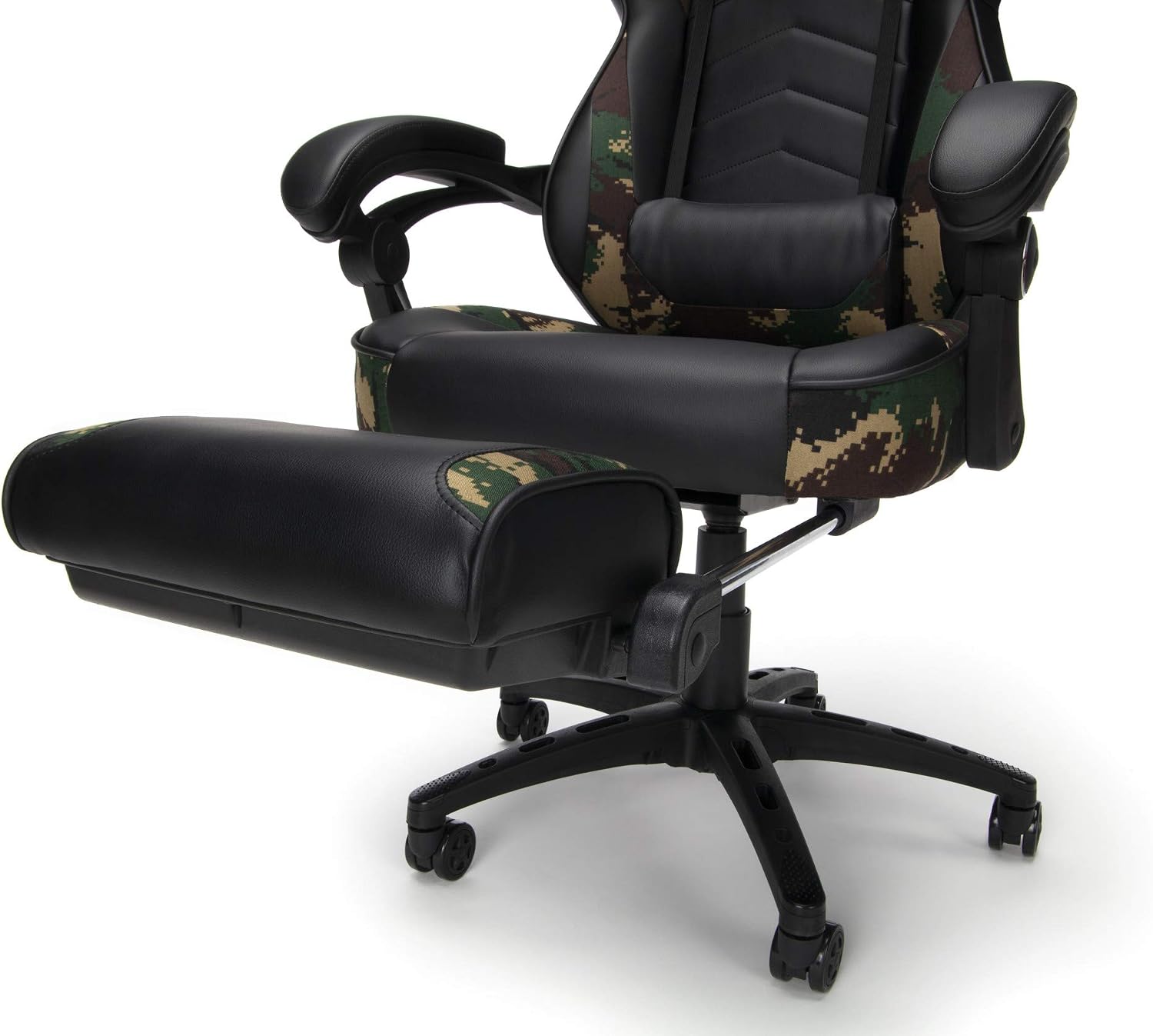 RESPAWN 110 Ergonomic Gaming Chair with Footrest Recliner - Racing Style High Back PC Computer Desk Office Chair - 360 Swivel, Adjustable Lumbar Support, Headrest Pillow, Padded Armrests - 2019 Camo