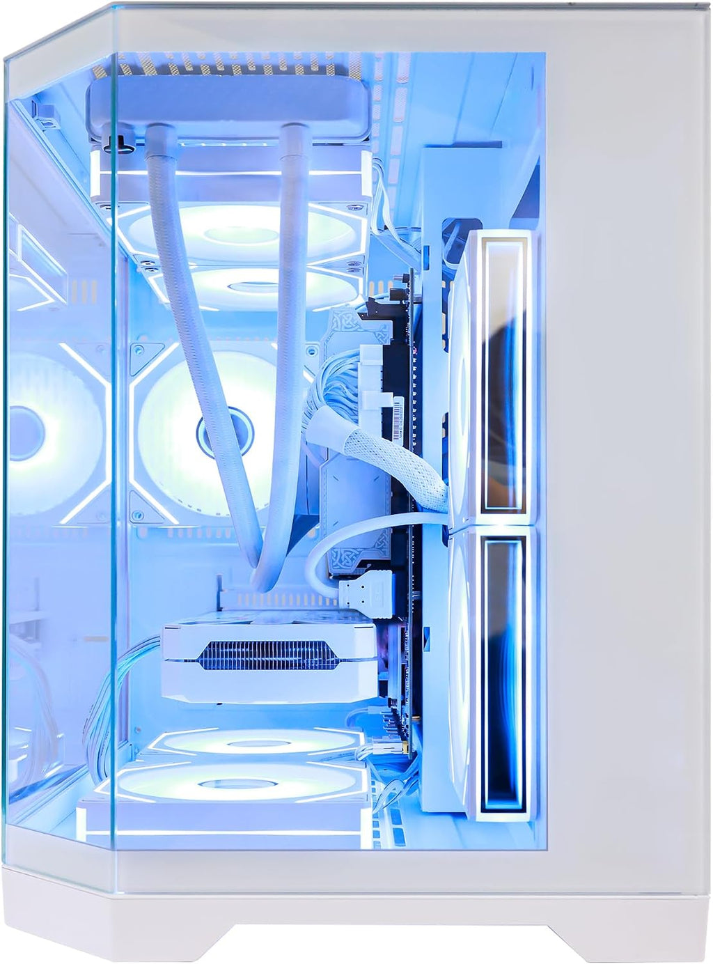 Ocean of Stars AI Gaming PC Desktop - AMD Ryzen 7 9700X 8-Core 3.8GHz- RTX 5060 8GB- 16GB DDR5 RAM 6000MHz-1TB PCIe SSD- 850W PSU-WiFi & Bluetooth - Windows 11 Desktop Computer-White