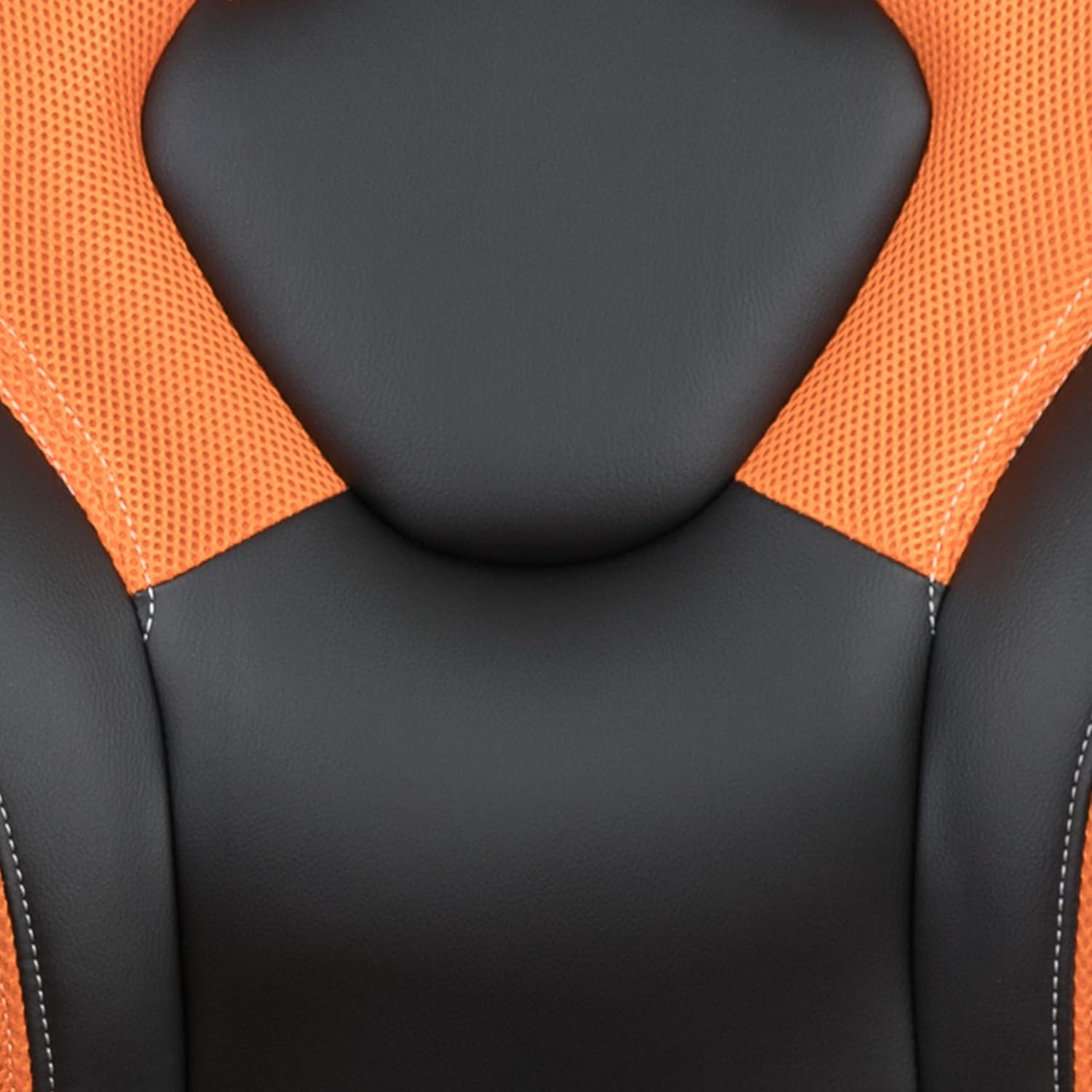 Flash Furniture X10 High-Back LeatherSoft Racing Style Gaming Chair with Flip-Up Arms, Ergonomic Padded Swivel Computer Chair, Orange/Black