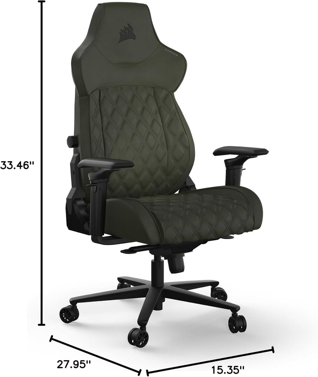 Corsair TC500 Luxe Gaming Chair – Premium Breathable Fabric – Wide Seat – Five-Way Adjustable Armrests – Adjustable Built-in Lumbar Support – 90-135 Degree Recline – Sherwood