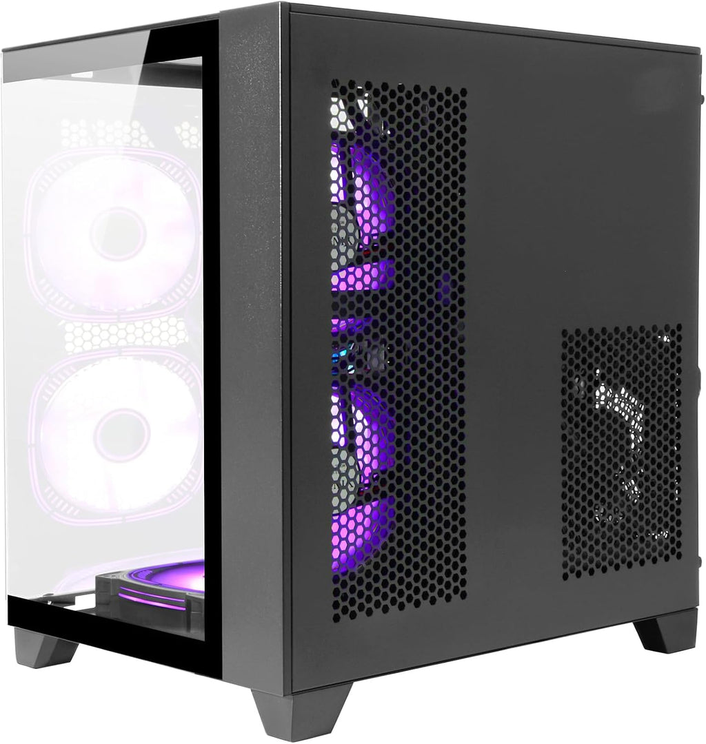 LXZ Desktop PC Computer Ryzen 5-5600GT 8 core 3.6GHz, 16G DDR4 RAM, 1TB NVME SSD, Tower Computer with Wi-Fi & 400W Power Supply for Working, Home and Office