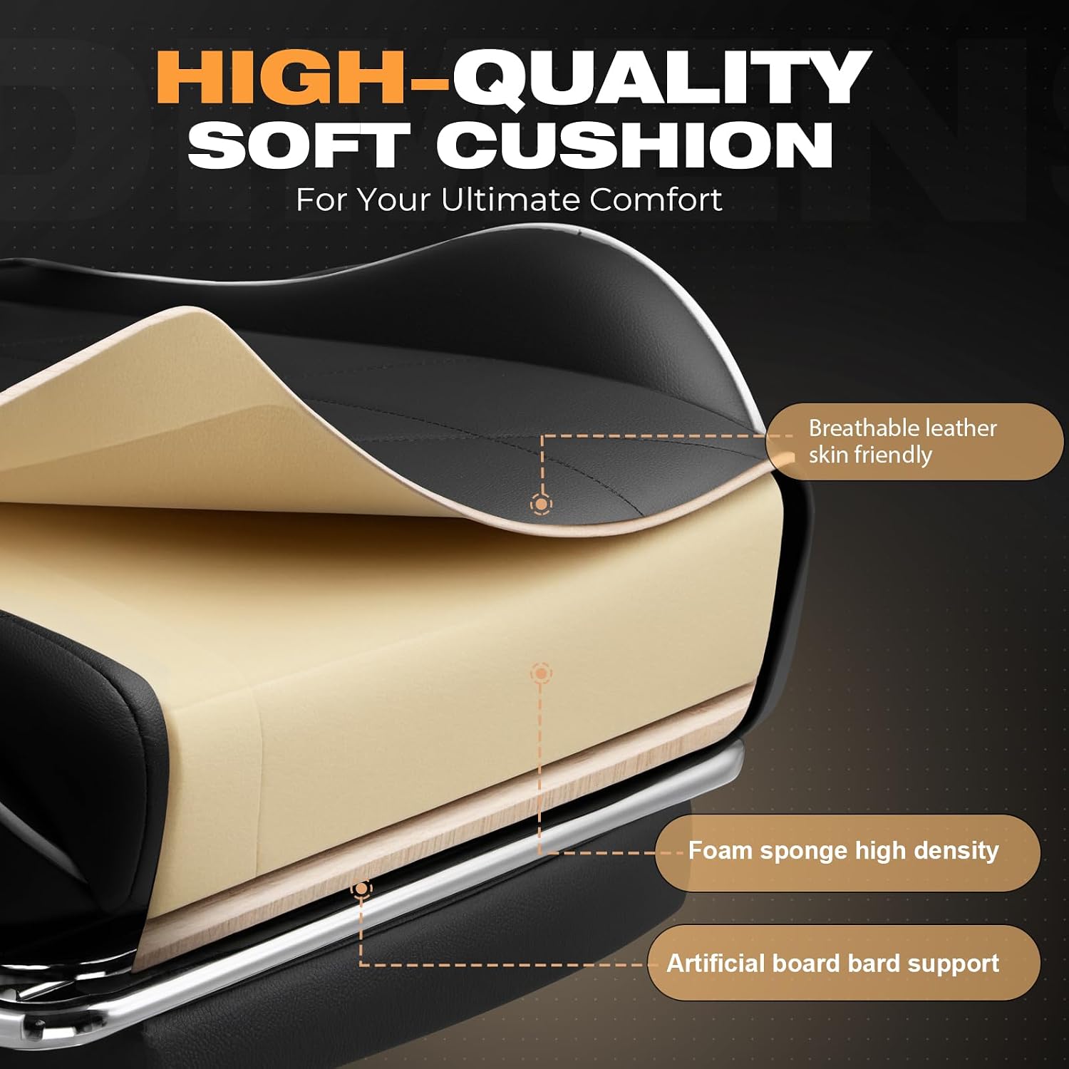 Gaming Chair with Footrest, Ergonomic High-Back PU Leather Computer Chair with 3D Adjustable Armrests, Headrest and Lumbar Support, Office Desk Chair with Diamond Stitching for Adults & Teen