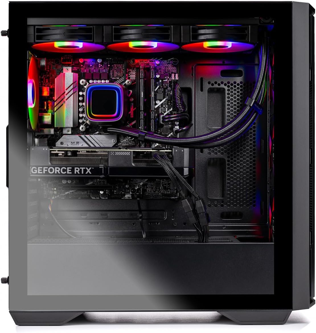 Skytech Gaming Rampage Desktop PC, Ryzen 7 9700X 3.8 GHz (5.5GHz), NVIDIA RTX 5070 12GB, 1TB Gen4 NVMe SSD, 32GB DDR5 RAM 6000 RGB, 850W Gold PSU, 360mm ARGB AIO, Wi-Fi, Win 11
