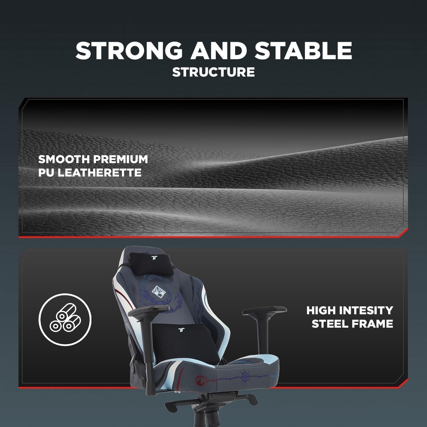TTRACING Guardian Jujutsu Kaisen Gojo Gaming Chair, Office Chair High Back Computer Chair Leather Desk Chair Racing Executive Ergonomic Adjustable Swivel Task Chair with Headrest and Lumbar Support