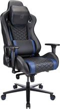 RS Gaming™ Davanti Vegan Leather High-Back Gaming Office Chair, Black/Blue, BIFMA Compliant