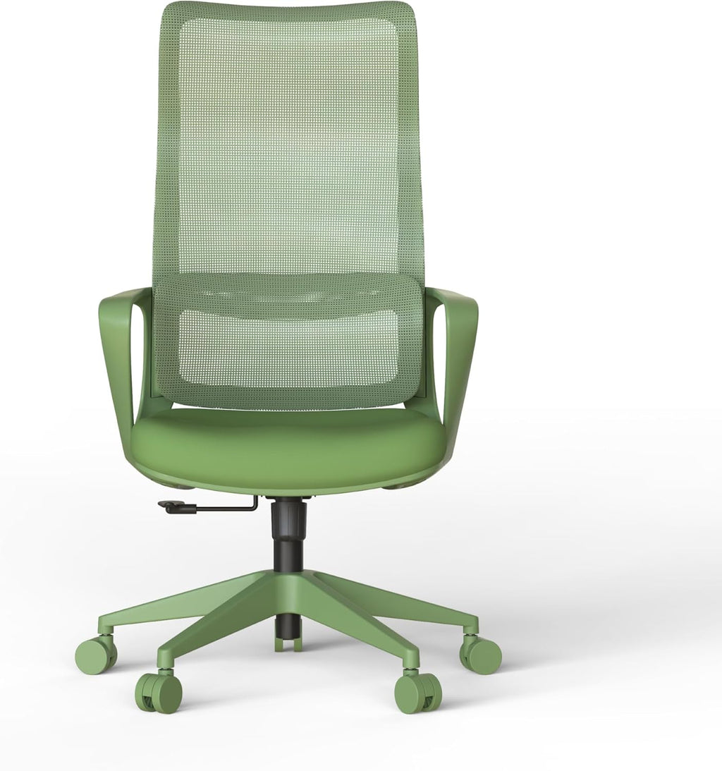 High Back Ergonomic Colorful Office Chair, Breathable Nylon Mesh Desk Chair with Adjustable Lumbar Support, 300LBS Swivel Rolling Computer Chair for Home Office Work(Americana, Green)
