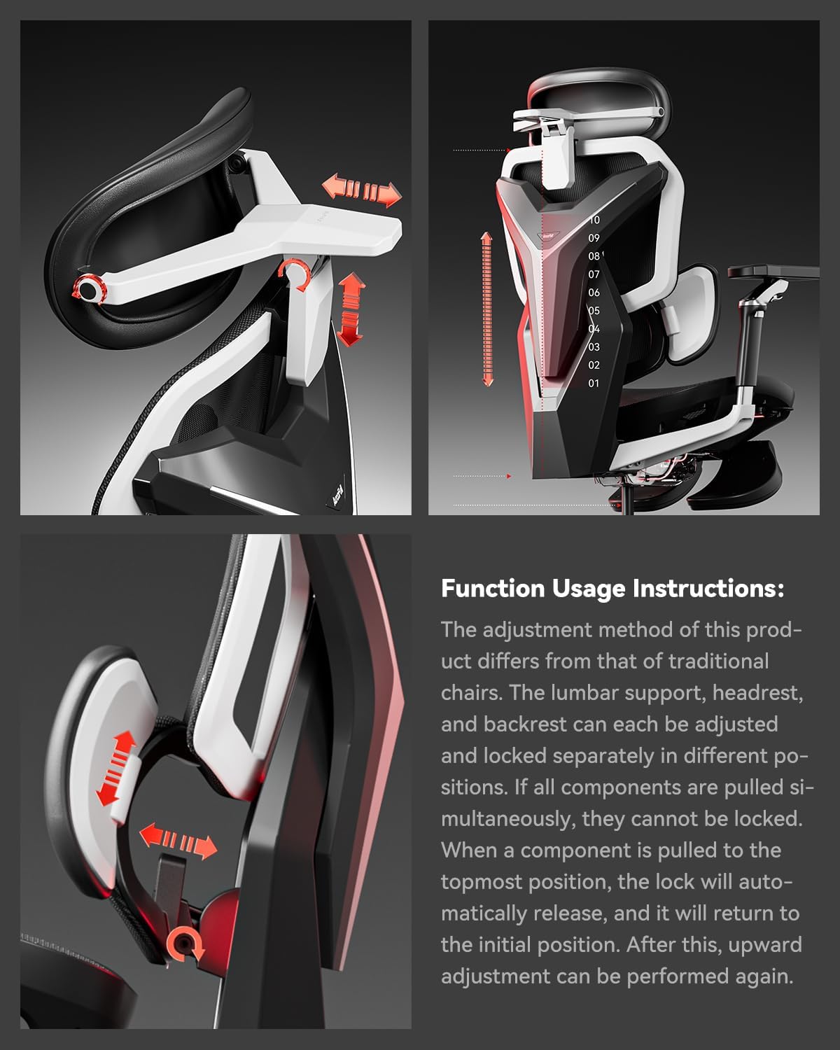 Autofull G7 Gaming Chair - 3-Zone Lumbar, 22-Point Adjustment, Breathable Mesh, Custom Backplate, 720° Armrests, BIFMA Certified Ergonomic, 140° Recline, IGR Certified, Niko Endorsed - Gift for Gamers
