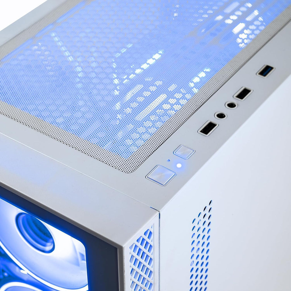NOVATECH Titan Prebuilt Gaming PC Desktop Computer - RTX 5060 - Ryzen 5-1TB M.2 SSD - 16GB RAM WiFi/BT, Win 11 Pro - Gaming Computer Tower, Pre Built PC Gaming - 1 Year Warranty
