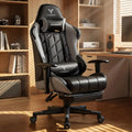 GTPLAYER Gaming Chair, Big and Tall Video Game Chair with High Back PU Leather, Home Office Ergonomic Computer Chair with Footrest, Adjustable Height, 360° Swivel Wheels for Adults and Teens