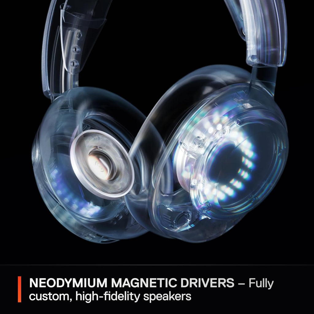 SteelSeries Arctis Nova 5 Wireless Multi-System Gaming Headset — White — Neodymium Magnetic Drivers — 100+ Audio Presets — 60 HR Battery — 2.4GHz or BT — Gen2.X Mic — PC, PS5, PS4, Switch, Mobile