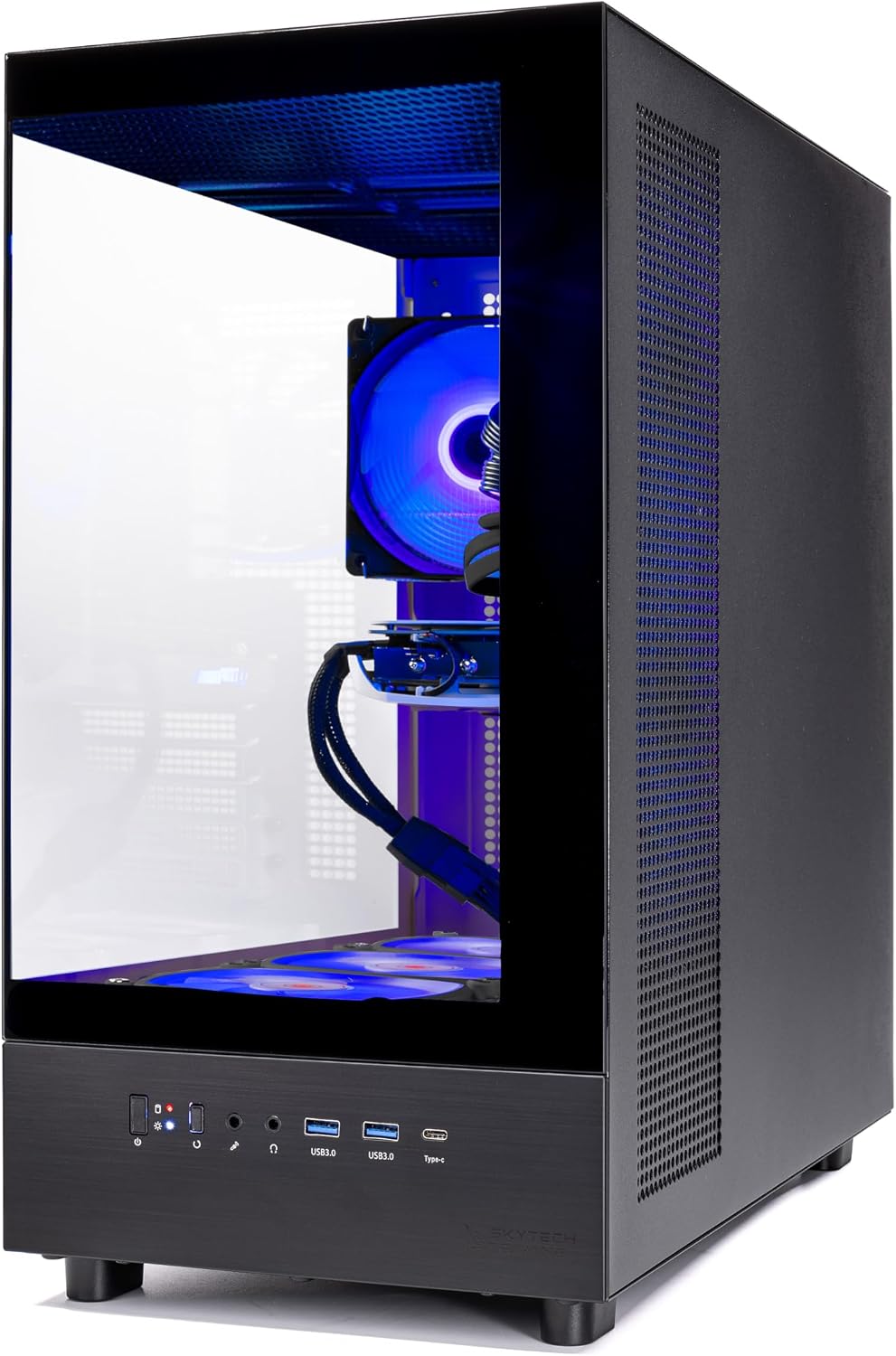 Skytech Gaming Azure 3 Desktop PC, Ryzen 7 7700 3.8 GHz (5.3GHz Turbo), NVIDIA RTX 5060 Ti 16GB, 1TB NVMe SSD, 16GB DDR5 RAM 6000, 650W Gold PSU, Wi-Fi, Win 11