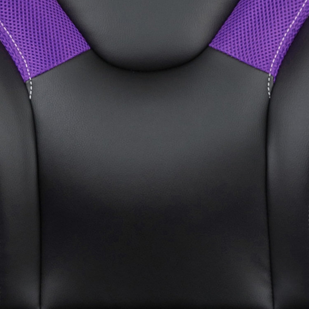 Flash Furniture X10 Gaming Chair Racing Office Ergonomic Computer PC Adjustable Swivel Chair with Flip-up Arms, Purple/Black LeatherSoft