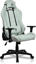 Arozzi Torretta Soft Fabric Gaming Chair, Breathable Fluid-Repellent Ergonomic Office Chair with Adjustable Height, 3D Armrest & 2 Supportive Pillows (Pearl Green)