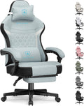 GTPLAYER Gaming Chair, Fabric Computer Office Chair with Pocket Spring Cushion, Ergonomic Office and Gaming, Video Gaming Chair with Linkage Armrests, High Back Desk Chair with Adjustable Recliner