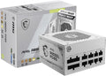 MSI MAG A850GL PCIE5 White, Fully Modular Compact Gaming 850W Power Supply, 80+ Gold, ATX 3.1 & PCIe 5.1 Ready, Native Dual-Color 12V-2x6 Cable, 10 Year Warranty
