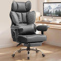COMHOMA Big and Tall Office Chair Heavy Duty Gaming Chair with Deluxe Embossing Leather High Back Wider Ergonomic Computer Chair with Foot Rest 150°Reclining Pocket Spring Lumbar Support