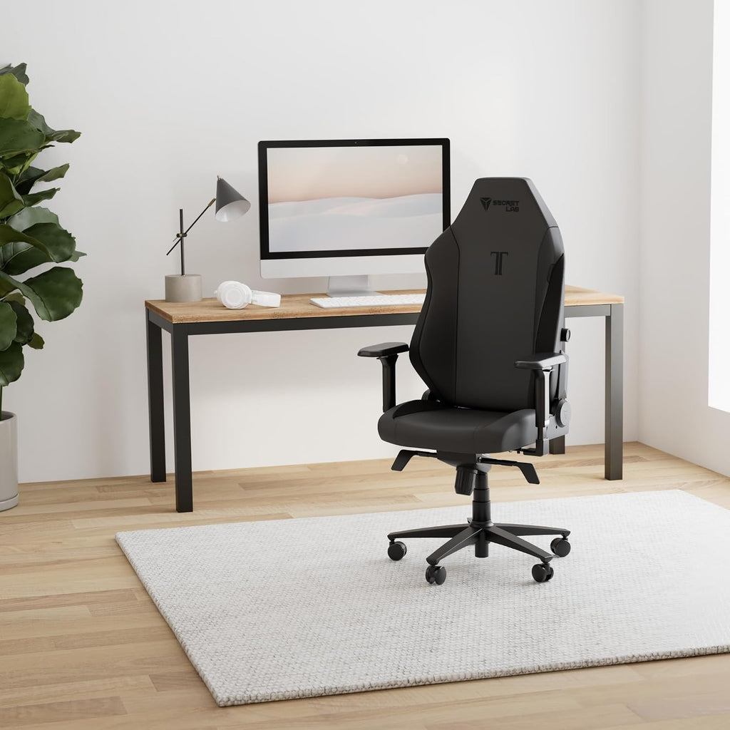 Secretlab Titan Evo Black Gaming Chair - Reclining - Ergonomic & Comfortable Computer Chair with 4D Armrests - Magnetic Head Pillow & 4-Way Lumbar Support - Small - Black - Leatherette