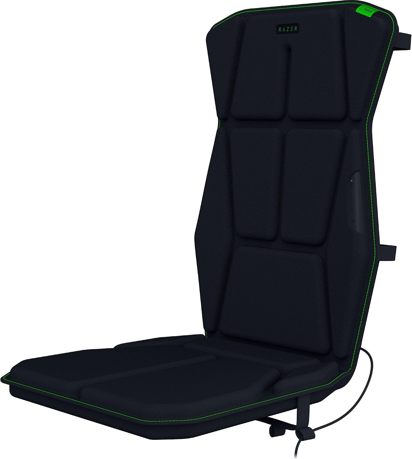 Razer Freyja HD Haptic Gaming Chair Cushion: Multi-Directional Haptics - Haptic EQ Customization via Razer Synapse - HyperSpeed Wireless & Bluetooth - Adjustable Strap for Universal Fit