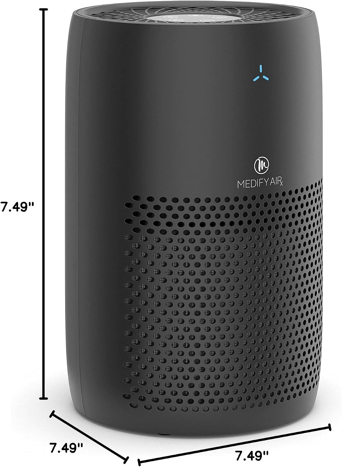 Medify MA-22 Air Purifier with True HEPA H13 Filter | 555 ft² Coverage in 1hr for Allergens, Smoke, Wildfires, Dust, Odors, Pollen, Pet Dander | Quiet 99.9% Removal to 0.1 Microns | Black, 1-Pack