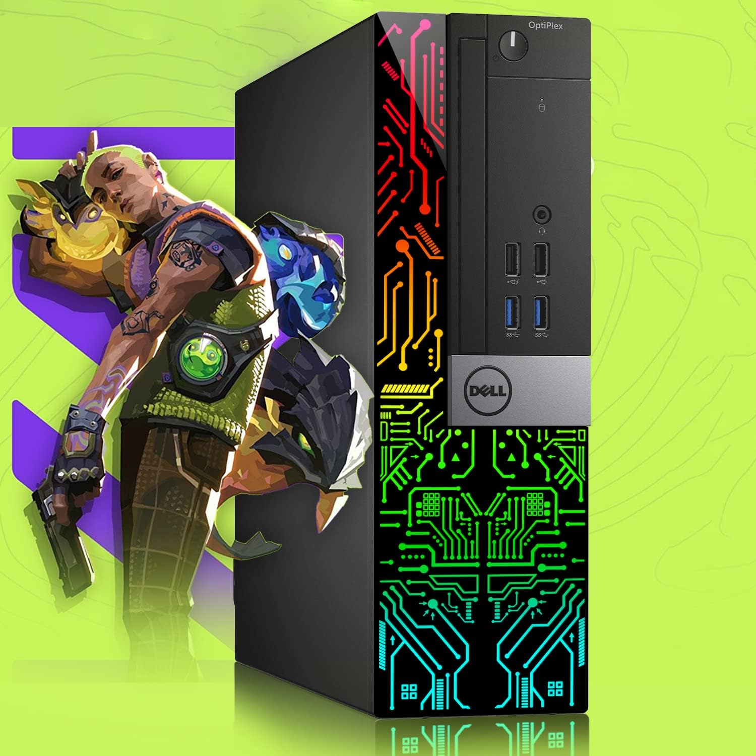 Dell OptiPlex 3060 SFF RGB Computer PC, Intel Core i5-8500, RX 550 4GB GDDR5, 16GB RAM, 512GB NVMe, 1TB HDD, 22 Inch HDMI Monitor, Gaming Speakers, WiFi, Bluetooth, Windows 11 Pro (Renewed)